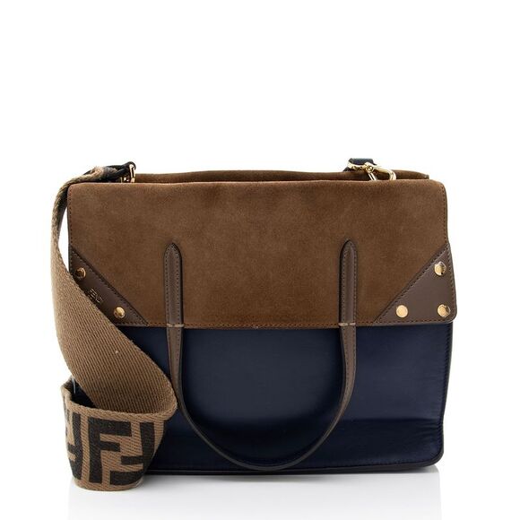 Fendi Suede Calfskin Grace Flip Tote - Picture 1 of 16
